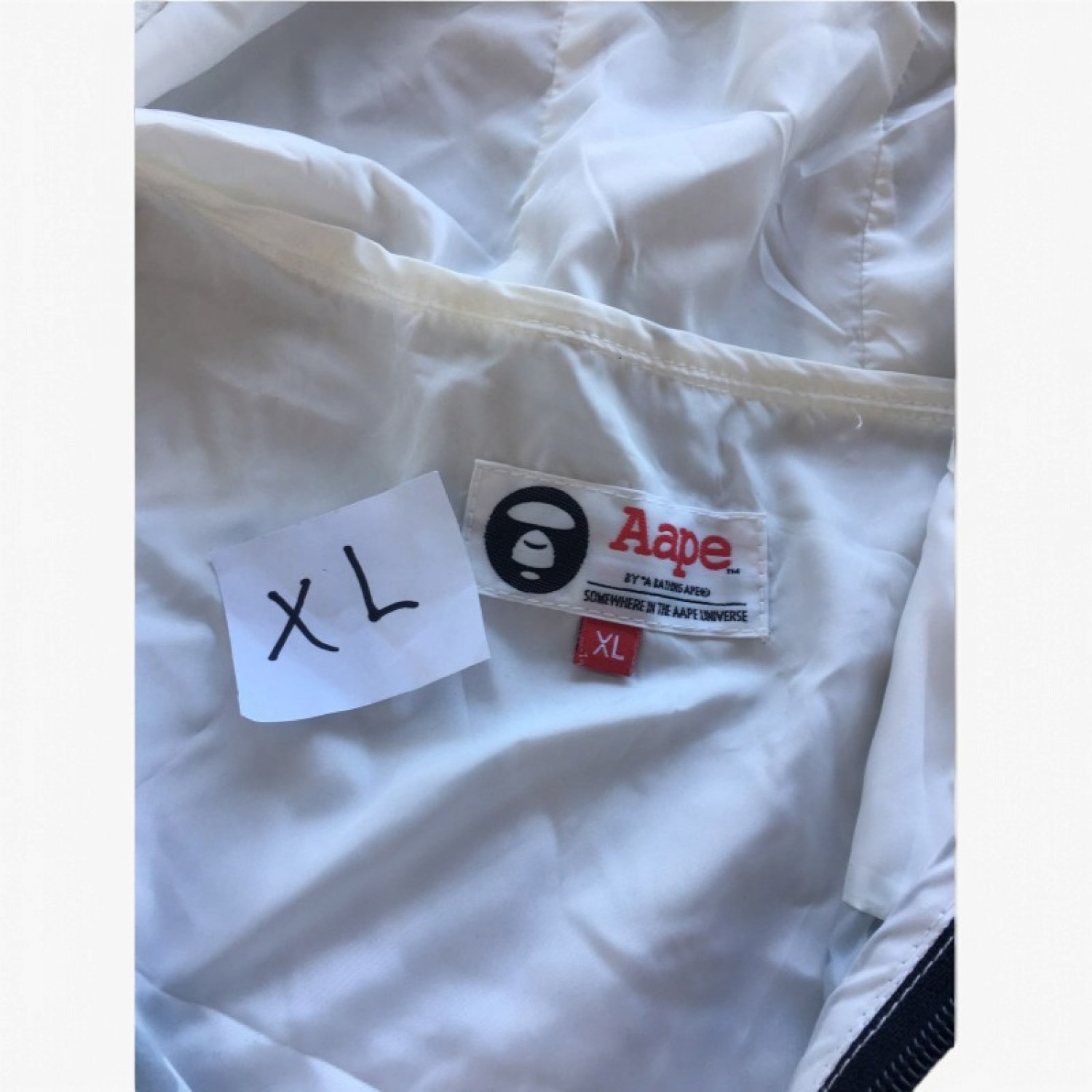 AAPE Camo Hooded Jacket – White & Grey – XL