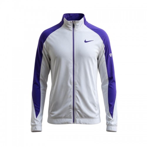 Nike Dri-FIT Track Jacket – Light Grey & Purple – XXL