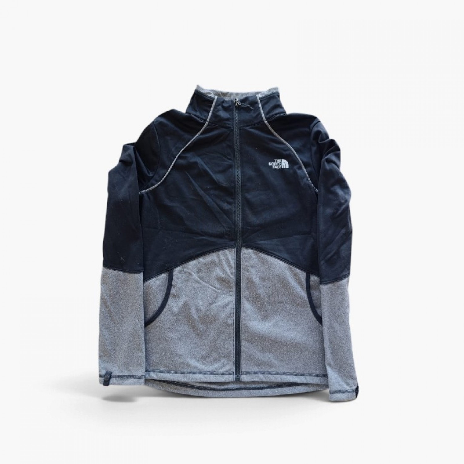 The North Face Colorblock Full-Zip Jacket – Black & Grey – L