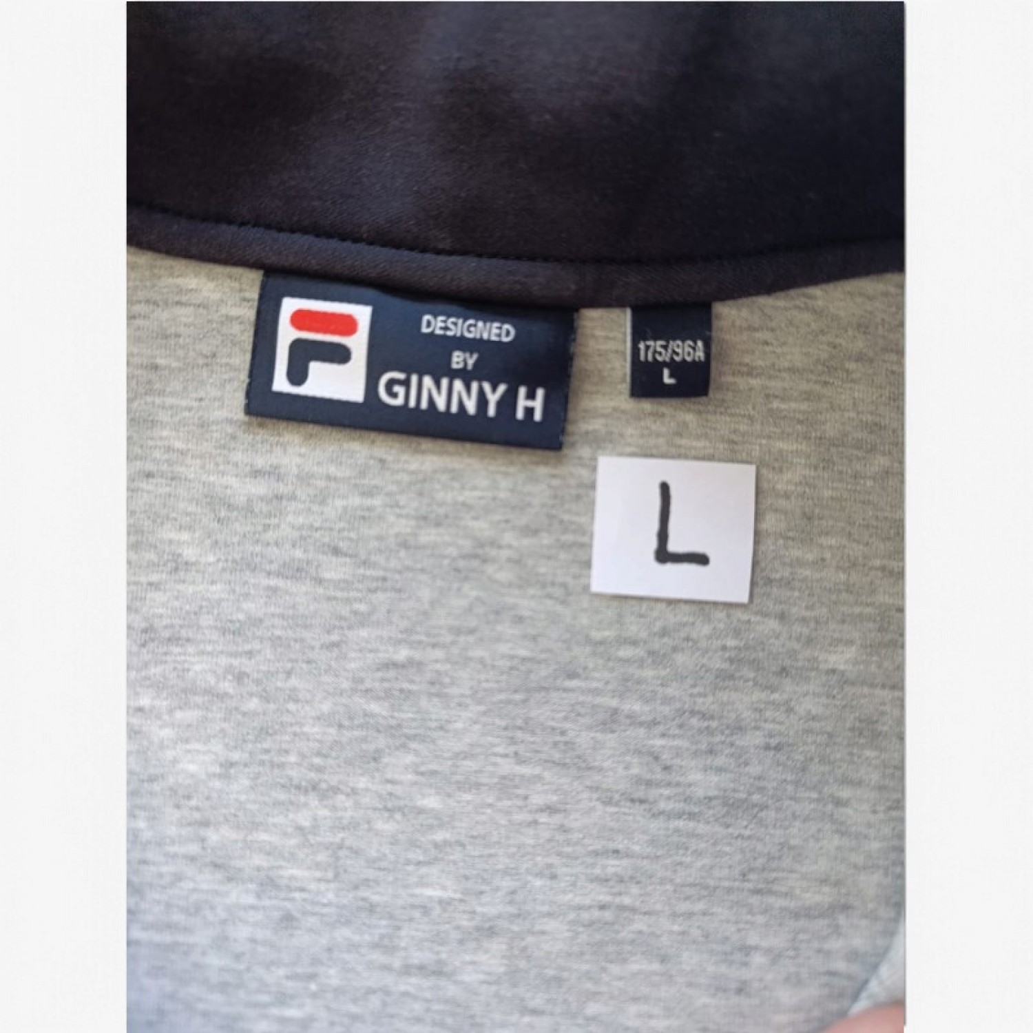 Fila Colorblock Full-Zip Jacket – Grey & Navy – L