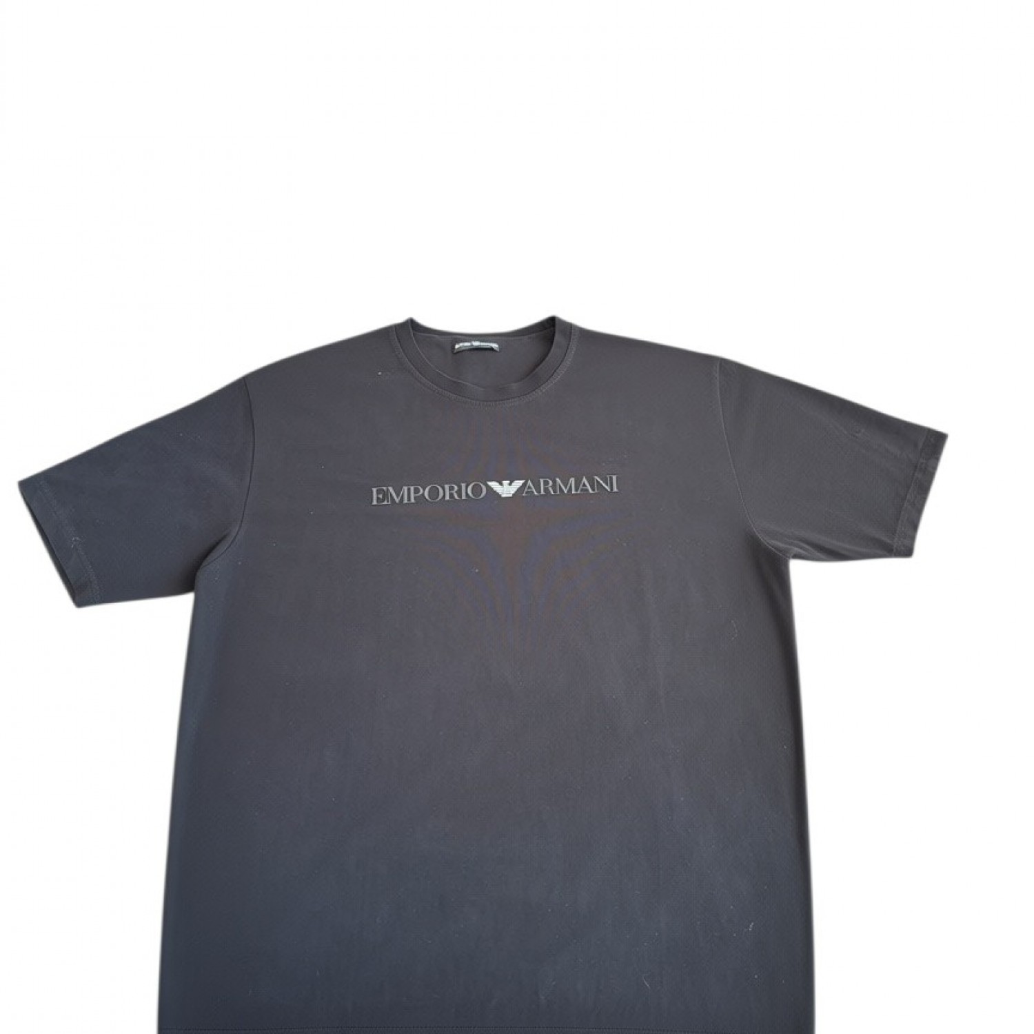 Emporio Armani Μαύρο Αμάνικο T-Shirt με Tonal Logo – Μέγεθος XXXL / Pre-Owned