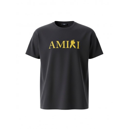 Amiri Μαύρο Αμάνικο T-Shirt με Κίτρινο Logo – Μέγεθος XXL / Pre-Owned
