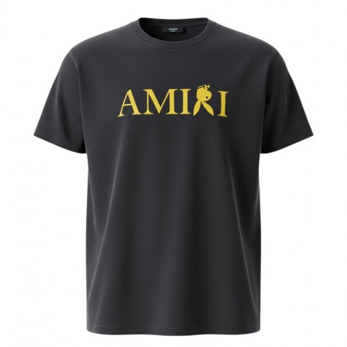 Amiri Μαύρο Αμάνικο T-Shirt με Κίτρινο Logo – Μέγεθος XXL / Pre-Owned