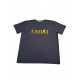 Amiri Μαύρο Αμάνικο T-Shirt με Κίτρινο Logo – Μέγεθος XXL / Pre-Owned