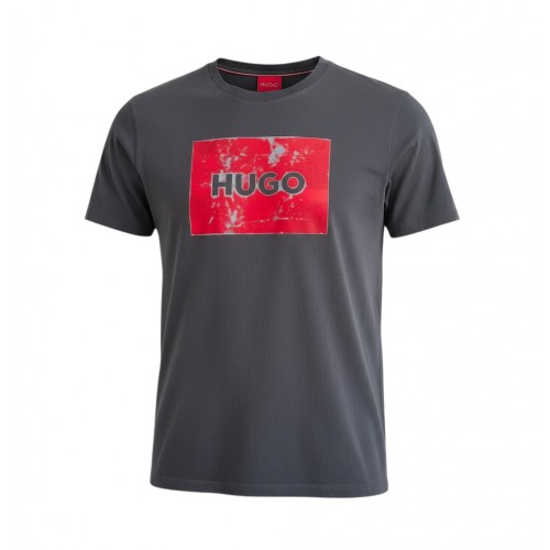 Hugo Μαύρο Αμάνικο T-Shirt με Κόκκινο Logo Print – Μέγεθος XXL / Pre-Owned