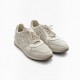 Λευκά Mesh Sneakers με Ανάγλυφες Λεπτομέρειες – Μέγεθος 44 / Pre-Owned