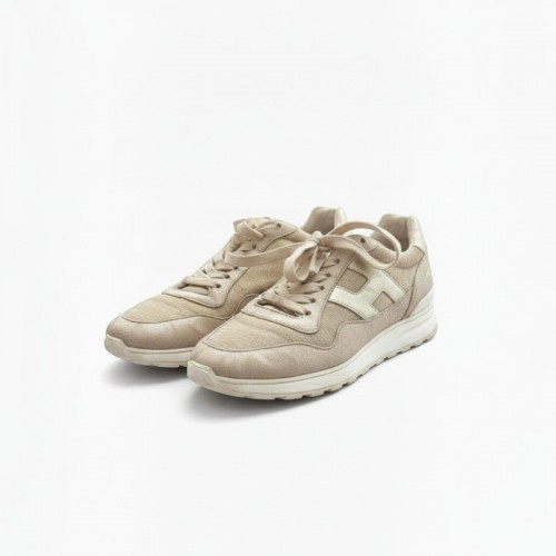 HOGAN Μπεζ Χρυσά Sneakers με Μεταλλική Υφή – Μέγεθος 39 / Pre-Owned