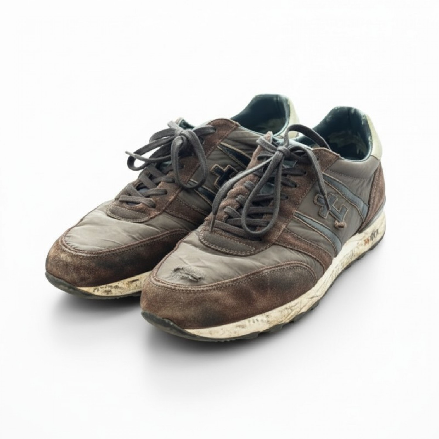 Premiata Καφέ Γκρι Sneakers με Suede Λεπτομέρειες – Μέγεθος 46 / Pre-Owned