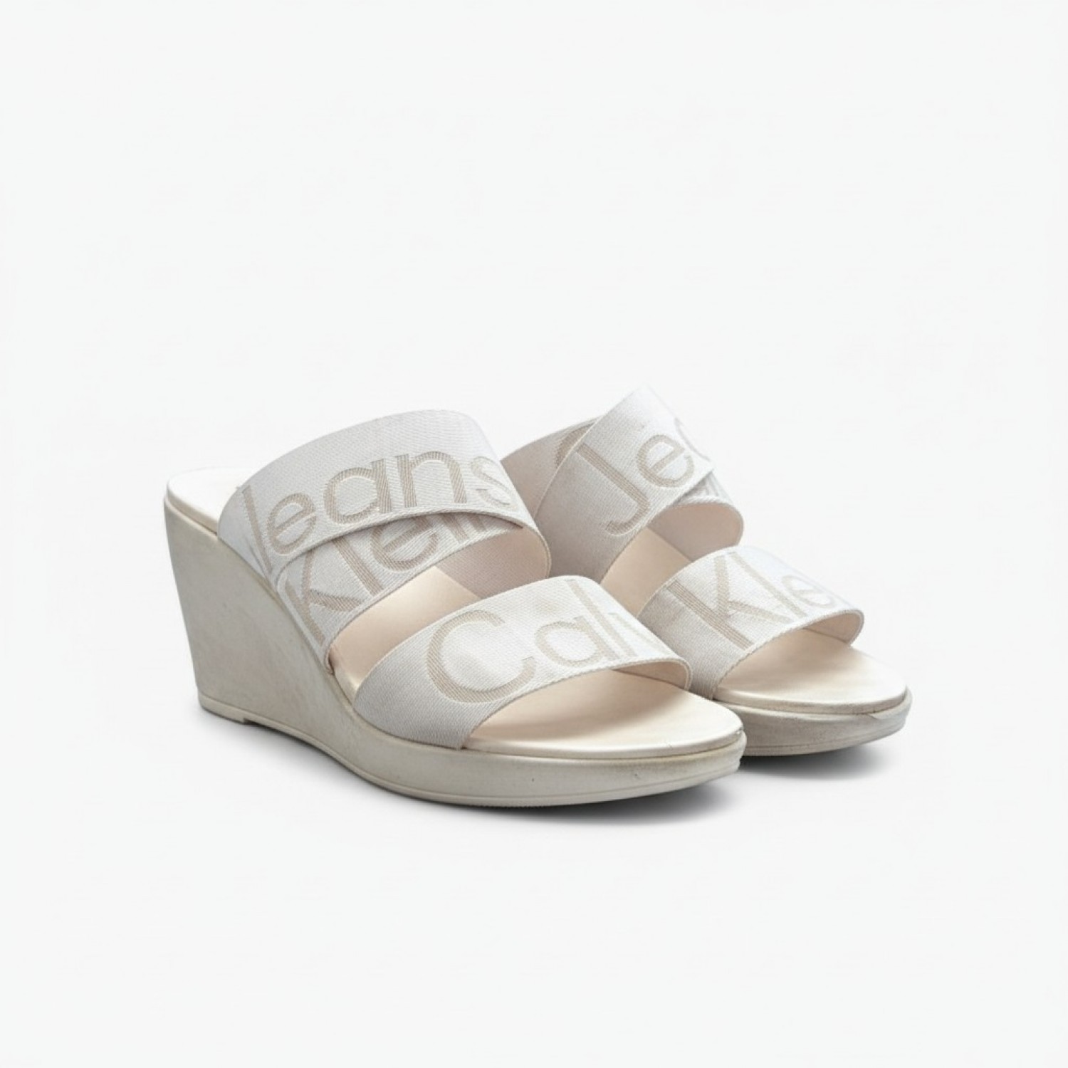 Calvin Klein Jeans Μπεζ Platform Slides – Μέγεθος 39 / Pre-Owned