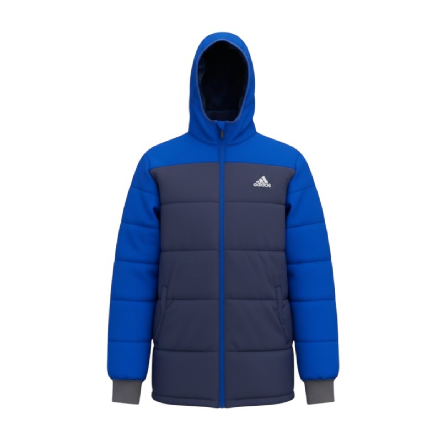 Adidas Blue Hooded Puffer Jacket / Pre-Owned