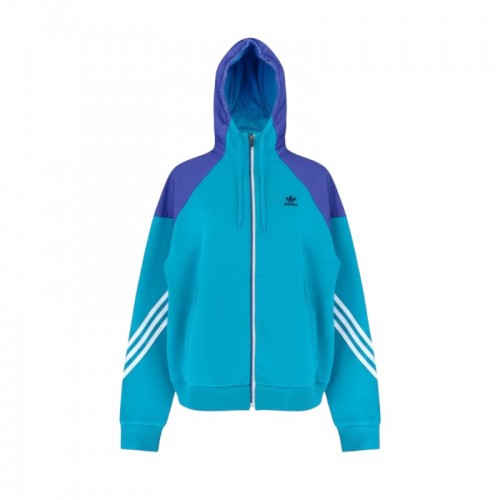Adidas Originals Τιρκουάζ και Μωβ Φούτερ Ζακέτα Hoodie – Μέγεθος S / Pre-Owned