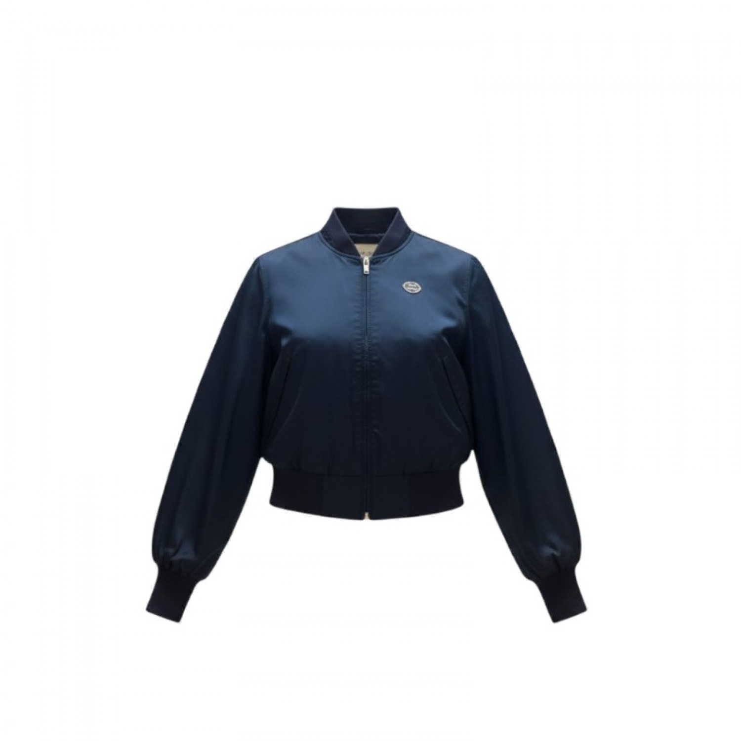 North Sails Women’s Navy Cropped Bomber Jacket — Size L / Pre-Owned