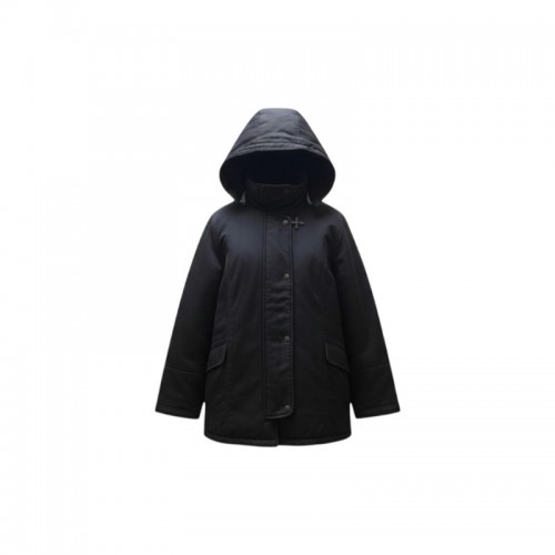 Fay Black Hooded Utility Parka Jacket — Size L / Pre-Owned