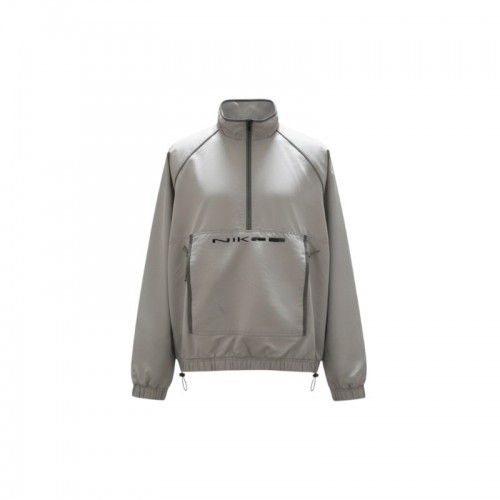 Nike Silver Metallic Half-Zip Pullover Windbreaker — Size M / Pre-Owned