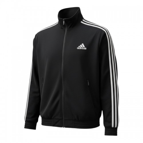 Adidas Black Full-Zip Track Jacket — Size L / Pre-Owned