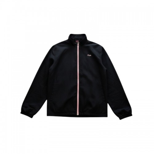 Fila Black Lightweight Jacket with Pink Zip — Size L / Pre-Owned