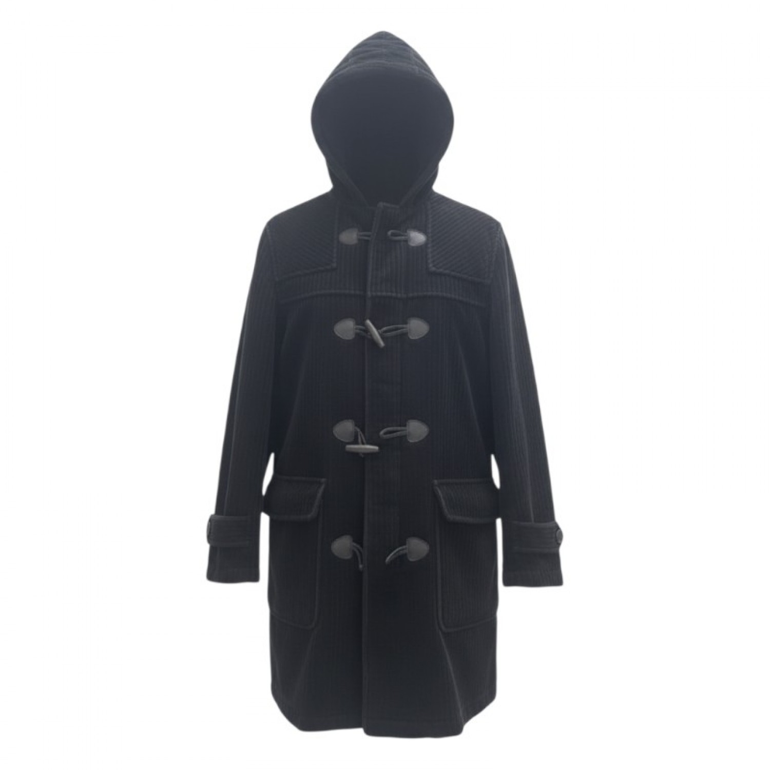 Tommy Hilfiger Black Corduroy Duffle Coat — Size XL / Pre-Owned