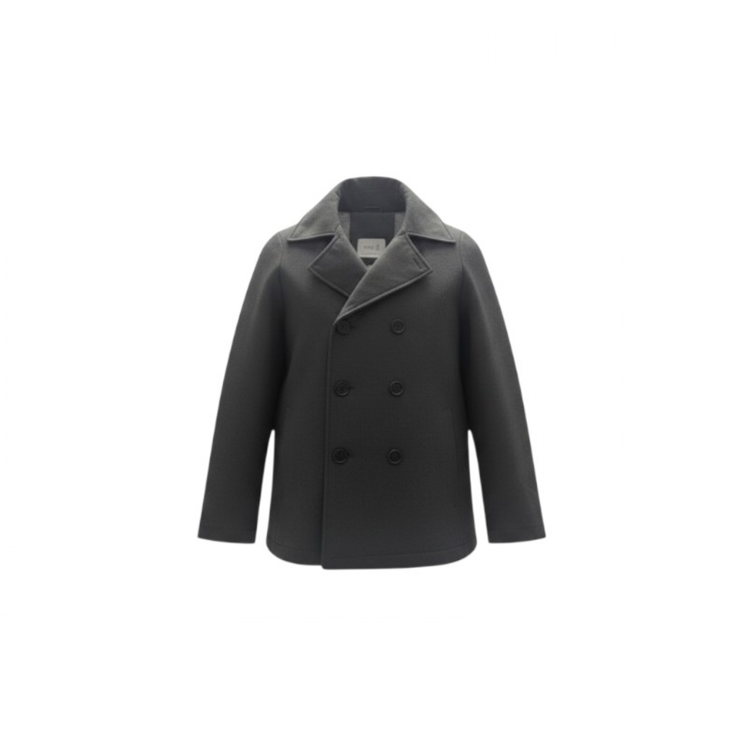 Slam Black Double-Breasted Peacoat — Size S / Pre-Owned