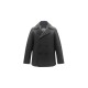 Slam Black Double-Breasted Peacoat — Size S / Pre-Owned