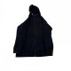 Adidas Μαύρη Φούτερ Ζακέτα Hoodie με Τονικές Ρίγες – Μέγεθος XXL / Pre-Owned