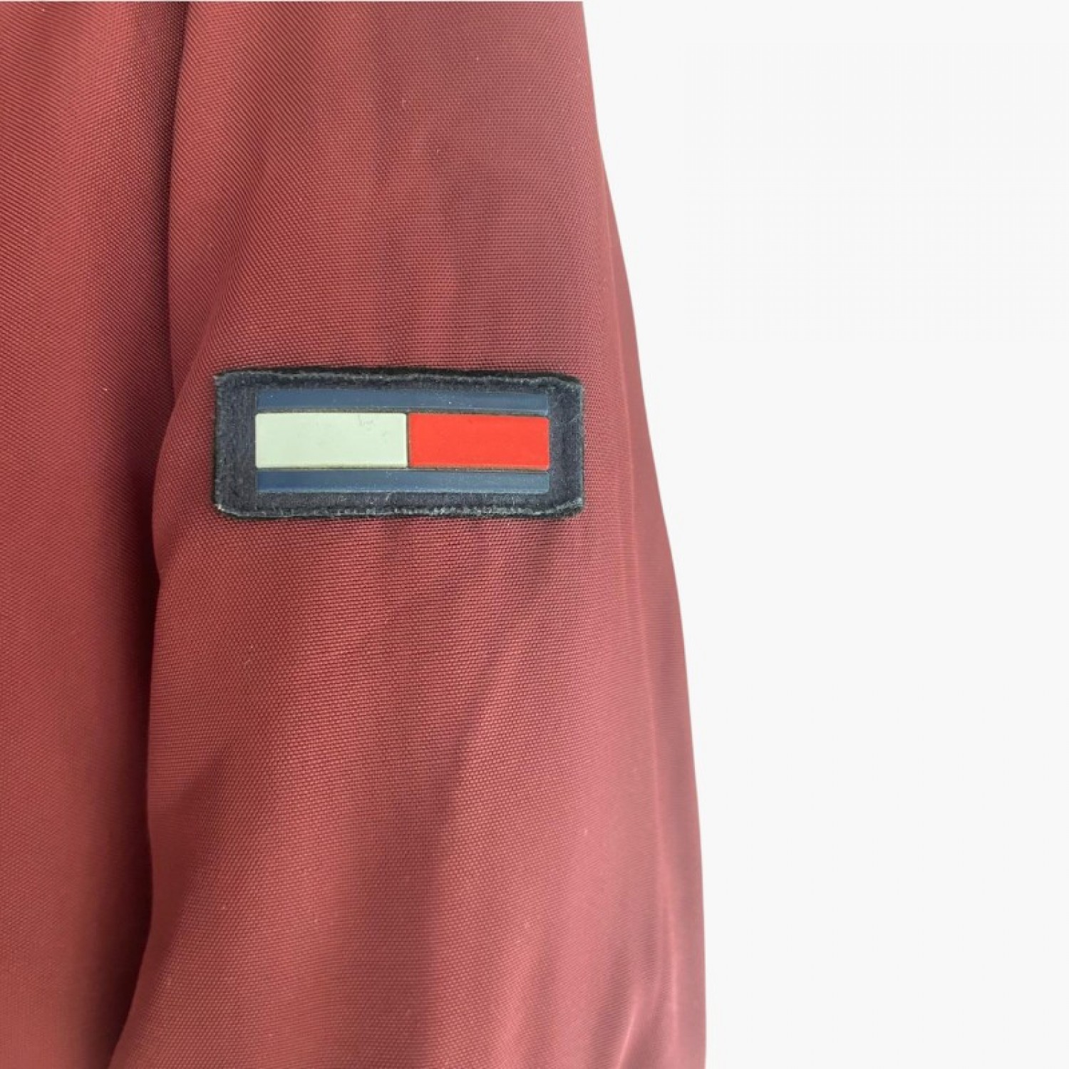 Tommy Hilfiger Denim Μπορντό Parka με Κουκούλα – Μέγεθος L / Pre-Owned