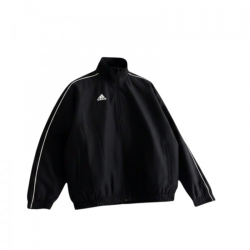 Adidas Μαύρο Αντιανεμικό Track Jacket με Λευκές Λεπτομέρειες – Μέγεθος L / Pre-Owned