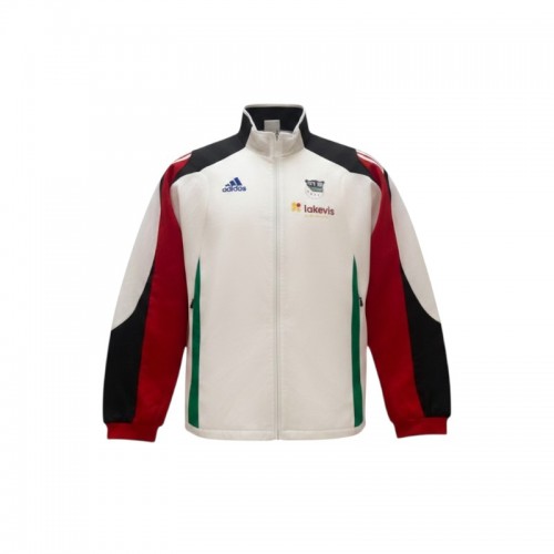 Adidas White Multicolour Team Track Jacket — Size M / Pre-Owned