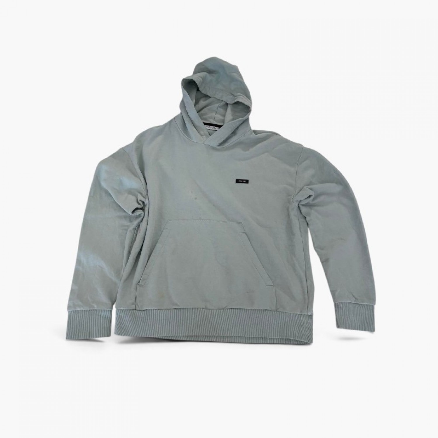 Calvin Klein Comfort Fit Φούτερ Hoodie Μέντα / Ανοιχτό Πράσινο – Μέγεθος L / Pre-Owned
