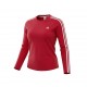Adidas Κόκκινη Μακρυμάνικη Αθλητική Μπλούζα με 3 Stripes / Pre-Owned